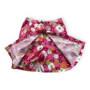 Vintage 90s Sag Harbor Pink Floral Button Skort 12 Preppy Groovy Cute Summer